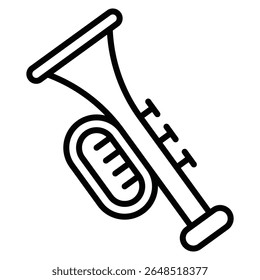 Trumpet icon Outline isolated logo mark