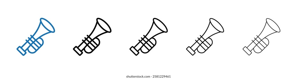 Trumpet icon Outline vector logo for web ui