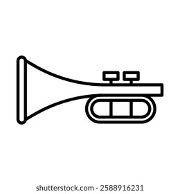 Trumpet icon Outline vector symbol sign