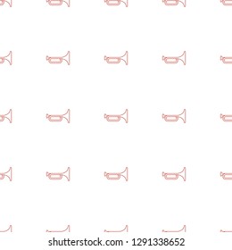 trumpet icon pattern seamless white background. Editable line trumpet icon. trumpet icon pattern for web and mobile.