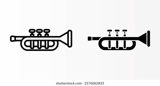 Trumpet icon set. Trumpet sign. for mobile concept and web design. vector illustration on white background