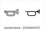 trumpet icon set for your website design, logo, app, UI. vector illustration on white background