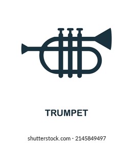 Trumpet icon. Simple element from musical instruments collection. Creative Trumpet icon for web design, templates, infographics and more