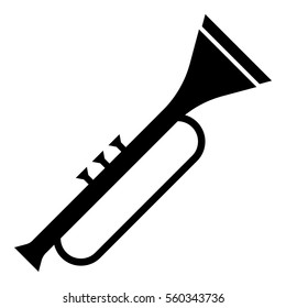 Trumpet icon. Simple illustration of trumpet vector icon for web