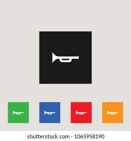 Trumpet icon, stock vector illustration, EPS10.