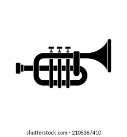 Trumpet icon. Trumpet symbol flat style icon design. vector illustration