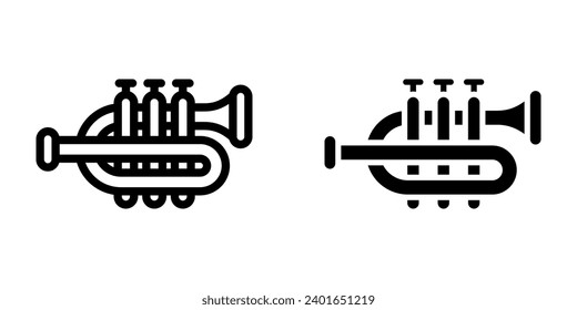 Trumpet Icon. symbol for mobile concept and web design. vector illustration