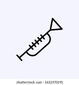 Trumpet icon thin line isolated