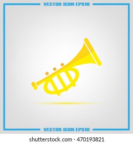 Trumpet icon vector.