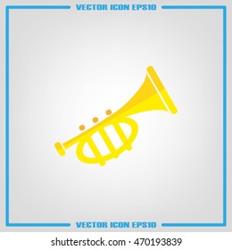 Trumpet icon vector.