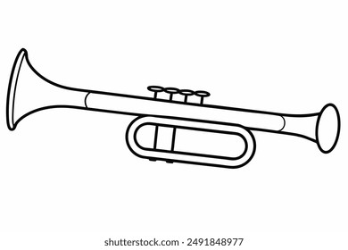 Trumpet icon vector art illustration 