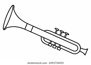 Trumpet icon vector art illustration