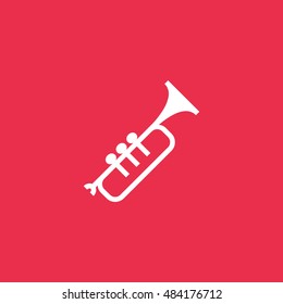 Trumpet icon vector, clip art. Also useful as logo, silhouette and illustration.