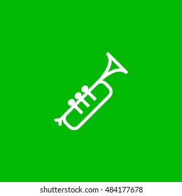 Trumpet icon vector, clip art. Also useful as logo, silhouette and illustration.