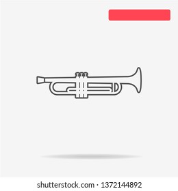 Trumpet icon. Vector concept illustration for design.