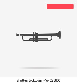 Trumpet icon. Vector concept illustration for design.