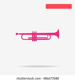 Trumpet icon. Vector concept illustration for design.