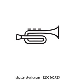 trumpet icon vector design. icon vector line style