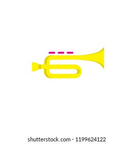 trumpet icon vector. icon with flat style