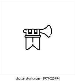 trumpet icon vector icon.Editable stroke.linear style sign for use web design and mobile apps,logo.Symbol illustration.Pixel vector graphics - Vector