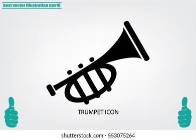 Trumpet icon vector illustration.