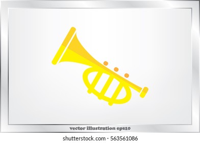 Trumpet icon vector illustration 