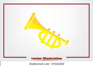 Trumpet icon vector illustration.