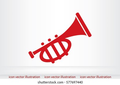 Trumpet icon vector illustration.
