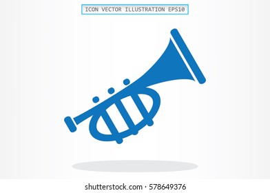 Trumpet icon vector illustration.