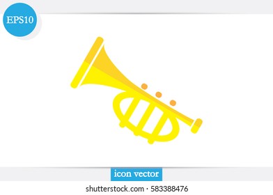 Trumpet icon vector illustration.