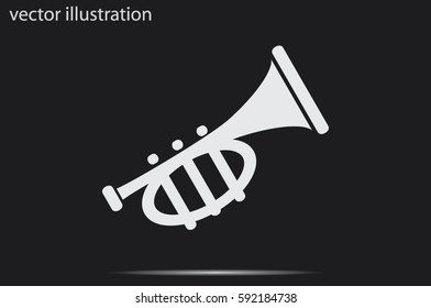 Trumpet icon vector illustration.