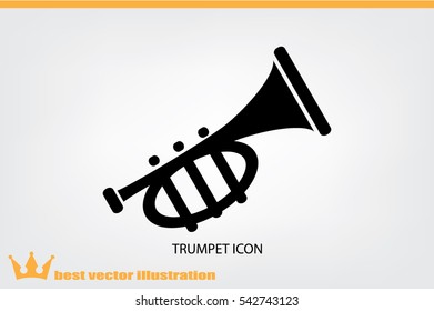 Trumpet icon vector illustration eps10.
