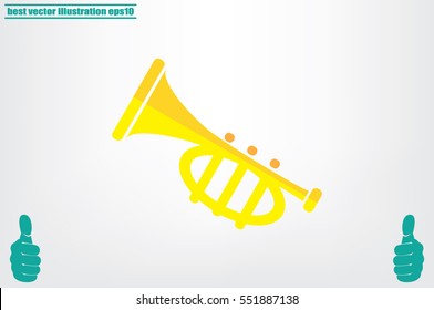 Trumpet icon vector illustration eps10.