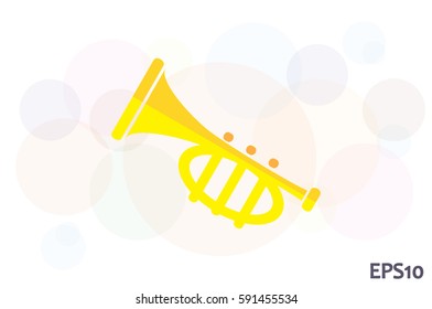 Trumpet icon vector illustration eps10.