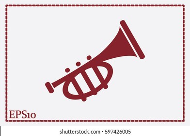 Trumpet icon vector illustration eps10.