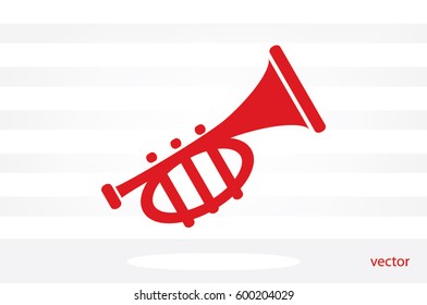 Trumpet icon vector illustration eps10.