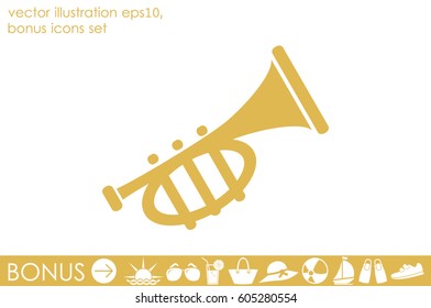 Trumpet icon vector illustration eps10.