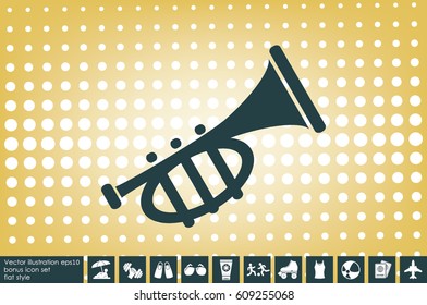 Trumpet icon vector illustration eps10.