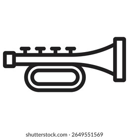 Trumpet icon vector illustration isolated sign