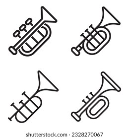 trumpet icon vector illustration logo deisgn