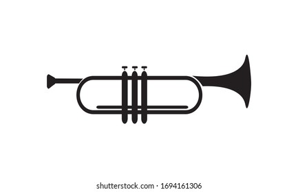 Trumpet icon Vector Illustration on the white background.