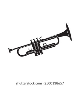 trumpet icon vector illustration simple design