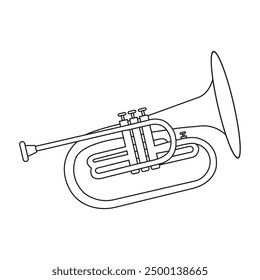 trumpet icon vector illustration simple design