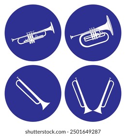 trumpet icon vector illustration simple design