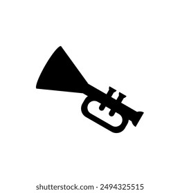 trumpet icon. vector isolated on white background, simple and modern design.