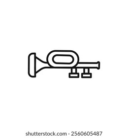 Trumpet icon vector line logo art