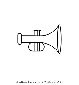 Trumpet icon Vector logo set flat