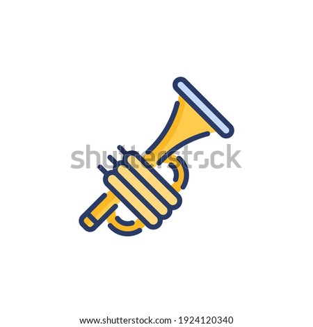 Trumpet icon in vector. Logotype