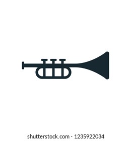 trumpet icon vector music logo template