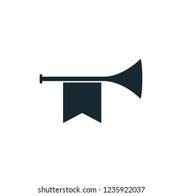 trumpet icon vector music logo template